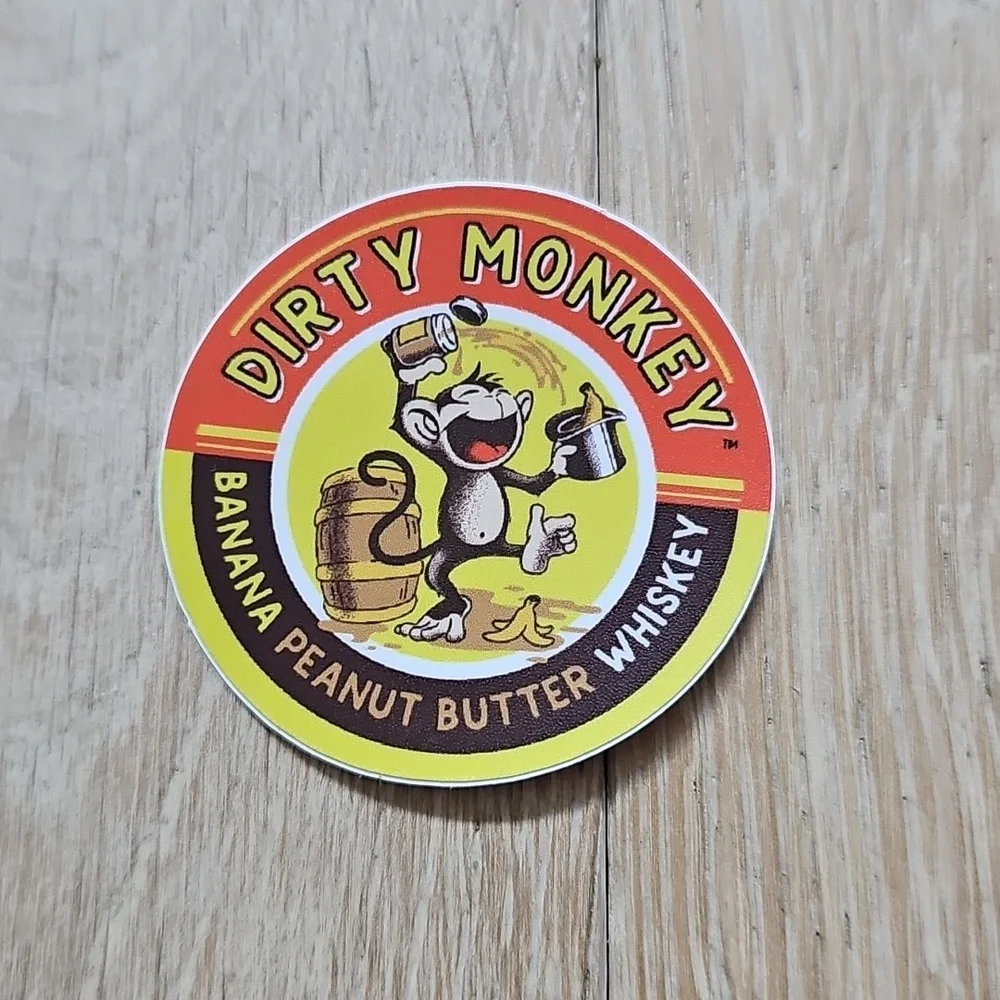 NWOT Dirty Monkey Banana Peanut Butter Whiskey Stickers Set Of 73